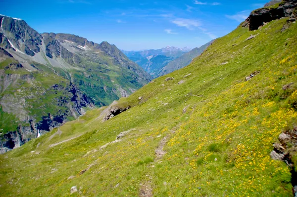 Wegspuren erleichtern den Aufstieg. Es führen aber nicht alle nach oben.