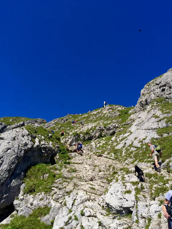 Das Gipfelkreuz in Reichweite