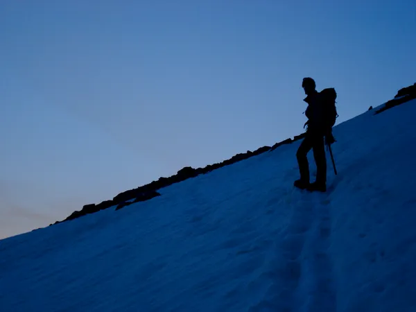 Aufstieg auf dem Gletscherteil