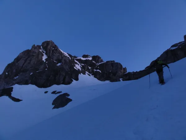 Aufstieg über den Stäfelifirn zum Bergschrund