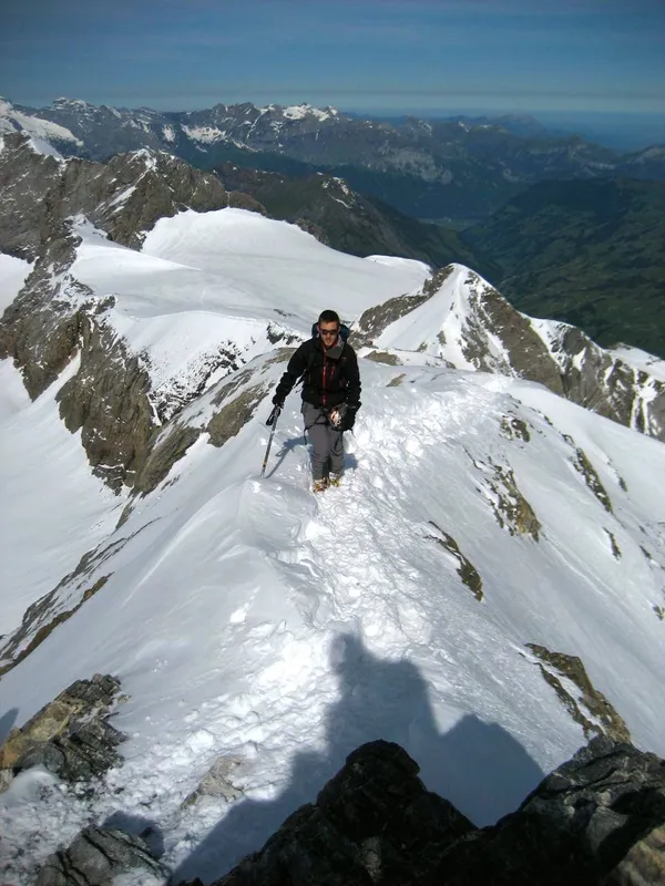 Ankunft am Clariden-Gipfel