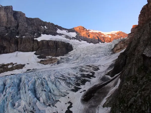 Blick von der Grünhornhütte auf den Bifertenfirn