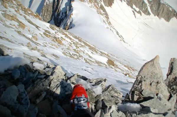 Hier geht's zünftig runter