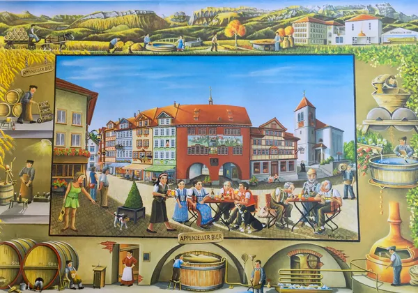 Tischset im Restaurant in Brülisau