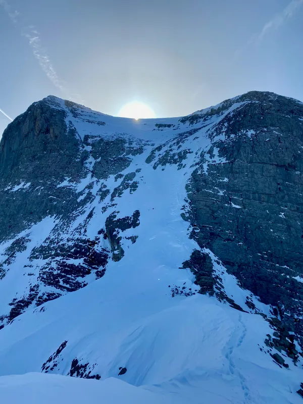 Von den Hasenstöck haben wir einen guten Blick auf die Route durch die Flanke zum Ruchstock