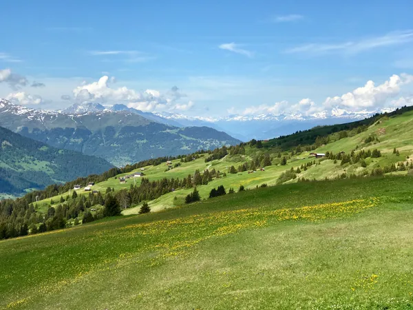 Aussicht von der Skihütte Hochwang in Richtung Chur