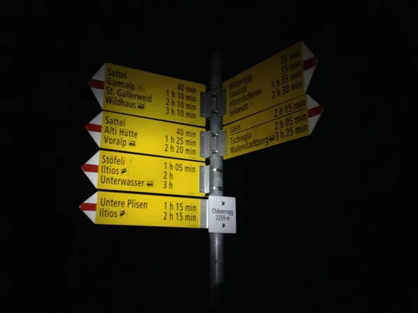 Finstere Nacht auf dem Chäserrugg