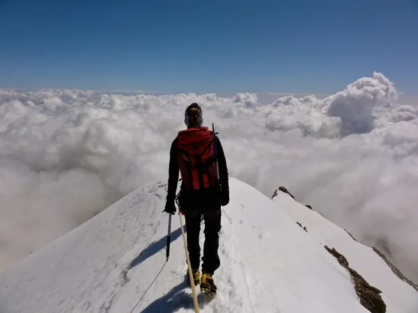 Von der Vincentpyramide geht es weiter zum Giordanispitz
