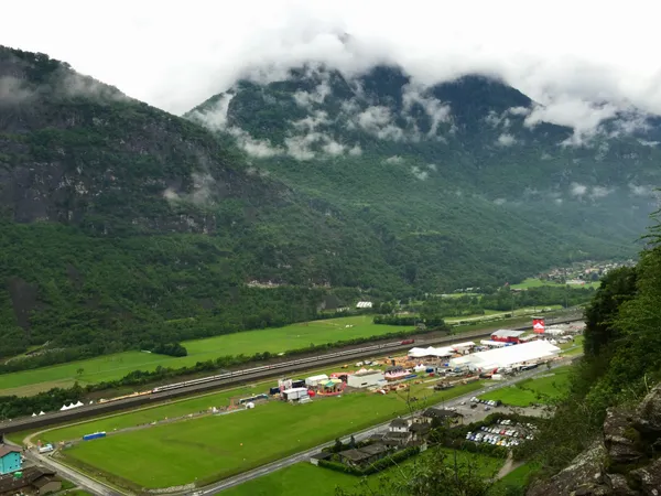 Das Festgelände bei Pollegio.