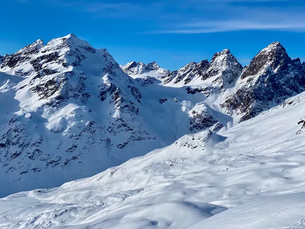 Piz Fliana und die beiden Piz Buin (Cotschen und Grond)