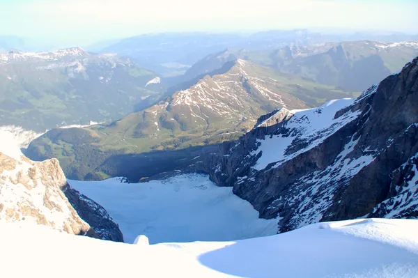 Blick von der Sphinx ins Berner Oberland