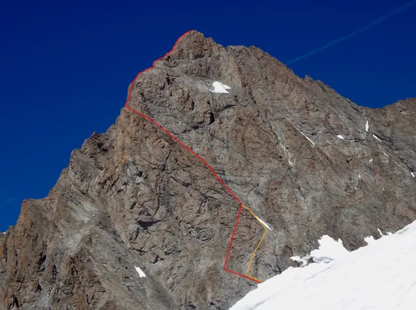 Rot: Unsere ungefähre Route; orange: die vermutlich korrekte Route