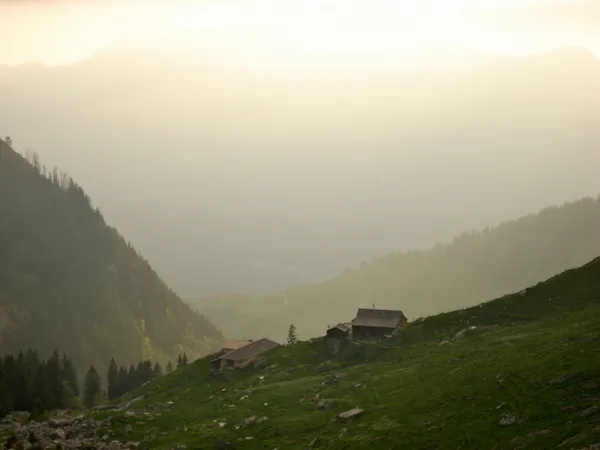 Cabane de Bounavaux im diffusen Abendlicht