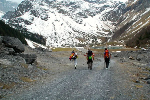 Bis zum Hinter Sand ist es mehr oder weniger schneefrei