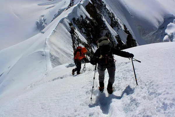 Aufstieg zum Liskamm Ostgipfel
