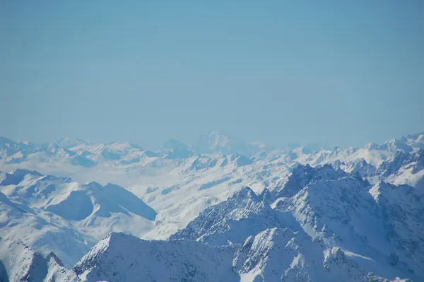 Ganz hinten der Mont Blanc