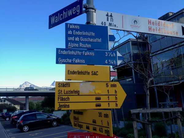 Zeitangaben in Maienfeld – etwas verwirrend