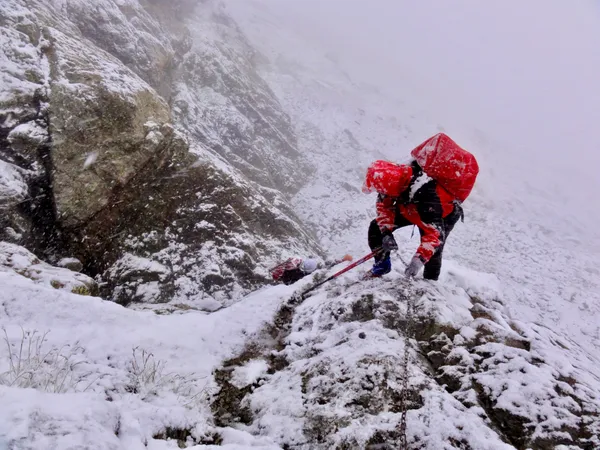 Umkehr beim Aufstieg zum Piz Morteratsch