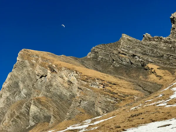 Der alternative, schneefreie Aufstieg über die Rampe zum Schwarzhorn