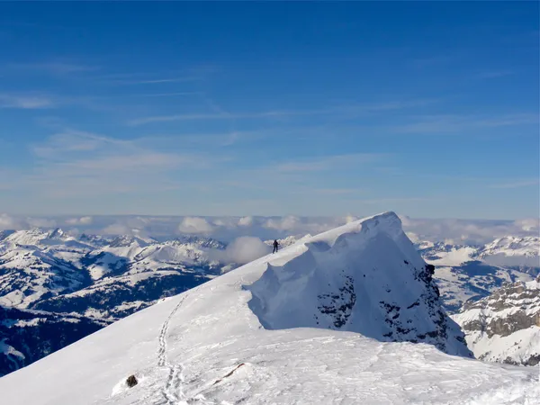 Andrej auf dem Weg zum allerhöchsten Punkt des Albristhorns