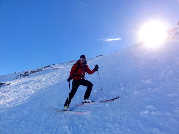 Bei der Abfahrt - gute Verhältnisse