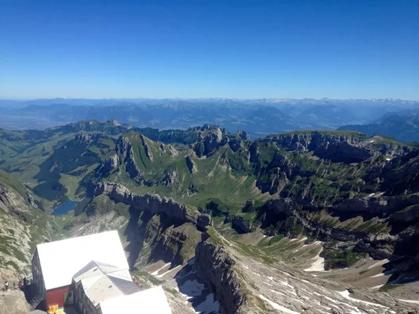 Blick vom Alten Säntis auf das 'Tageswerk'