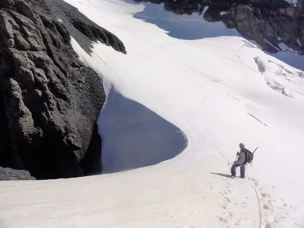 Russeinpforte - hier geht's steil runter