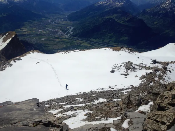 Matthias auf den letzten Metern zum Gipfel