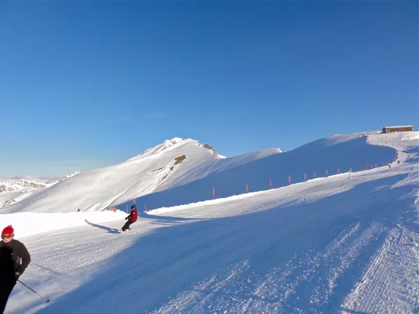 Start auf der Piste zum Laveygrat