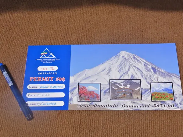 Mein Permit für den Damavand