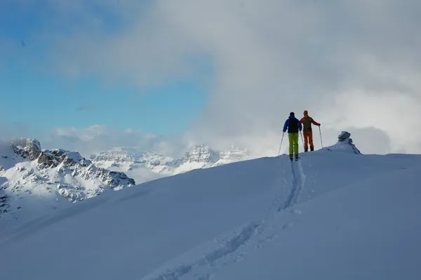 Am Morgen danach: Gemütlicher Aufstieg in Richtung Kärpfscharte