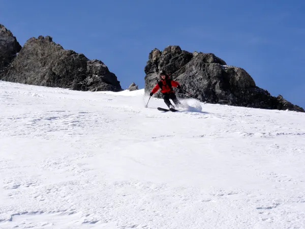 Matthias in der Abfahrt